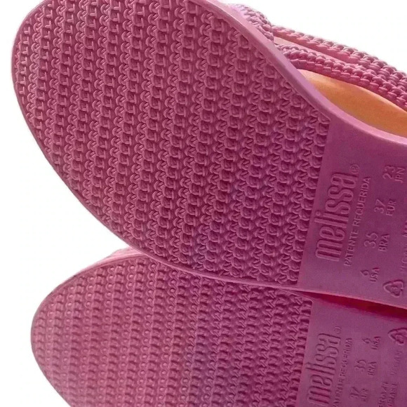 Melissa Womens Pink Braided Jelly Rubber Open Toe Sandals Size 6 - Picture 13 of 13